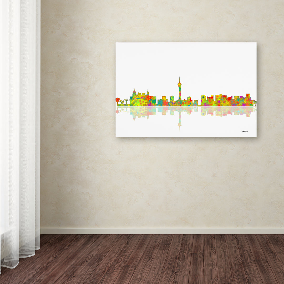 Marlene Watson Las Vegas Nevada Skyline Canvas Art 16 x 24 Image 3