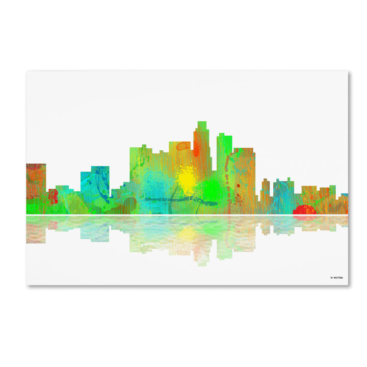 Marlene Watson Los Angeles California Skyline II Canvas Art 16 x 24 Image 1