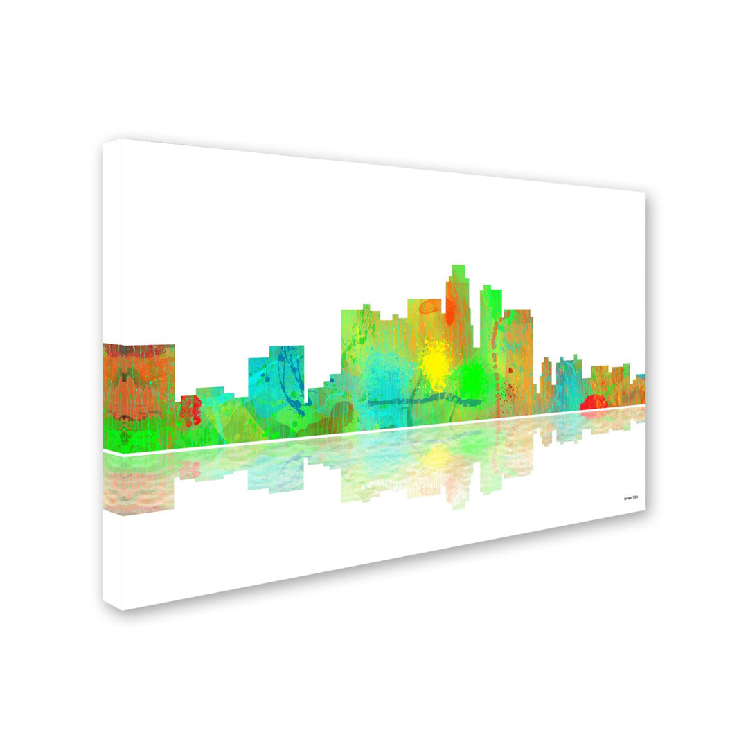 Marlene Watson Los Angeles California Skyline II Canvas Art 16 x 24 Image 2