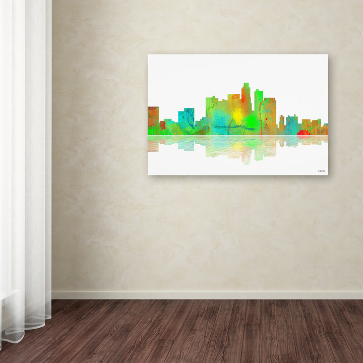 Marlene Watson Los Angeles California Skyline II Canvas Art 16 x 24 Image 3