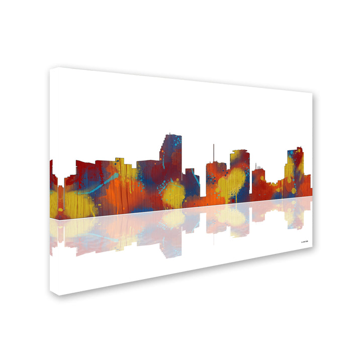 Marlene Watson Miami Florida Skyline II Canvas Art 16 x 24 Image 2