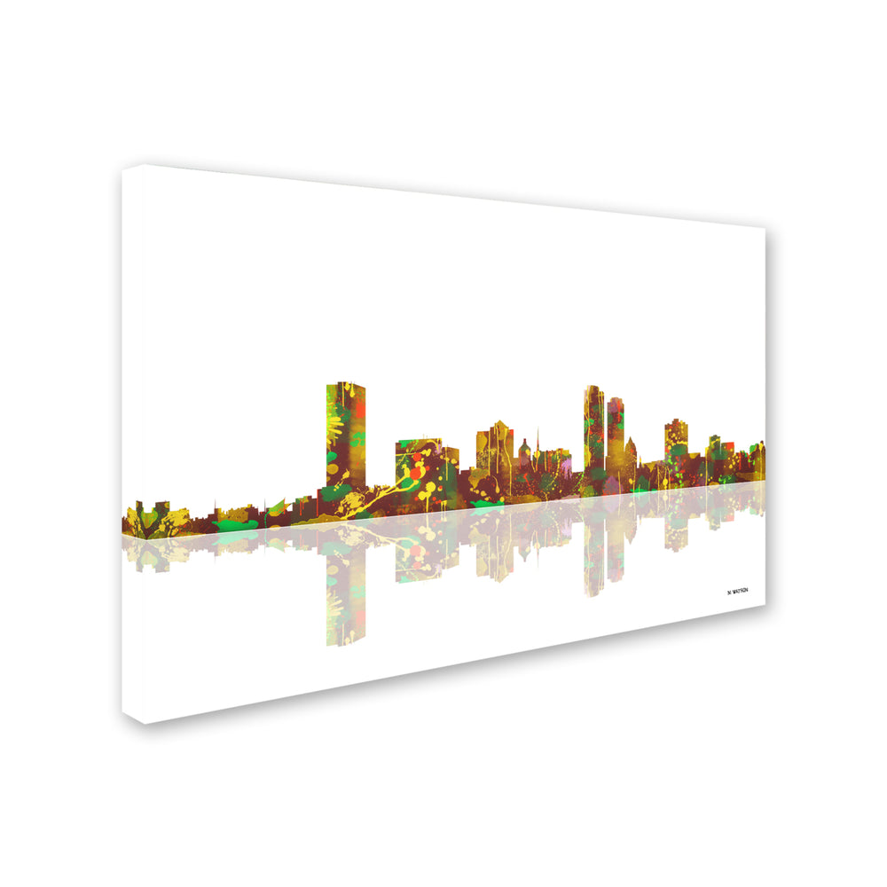 Marlene Watson Milwaukee Wisconsin Skyline Canvas Art 16 x 24 Image 2