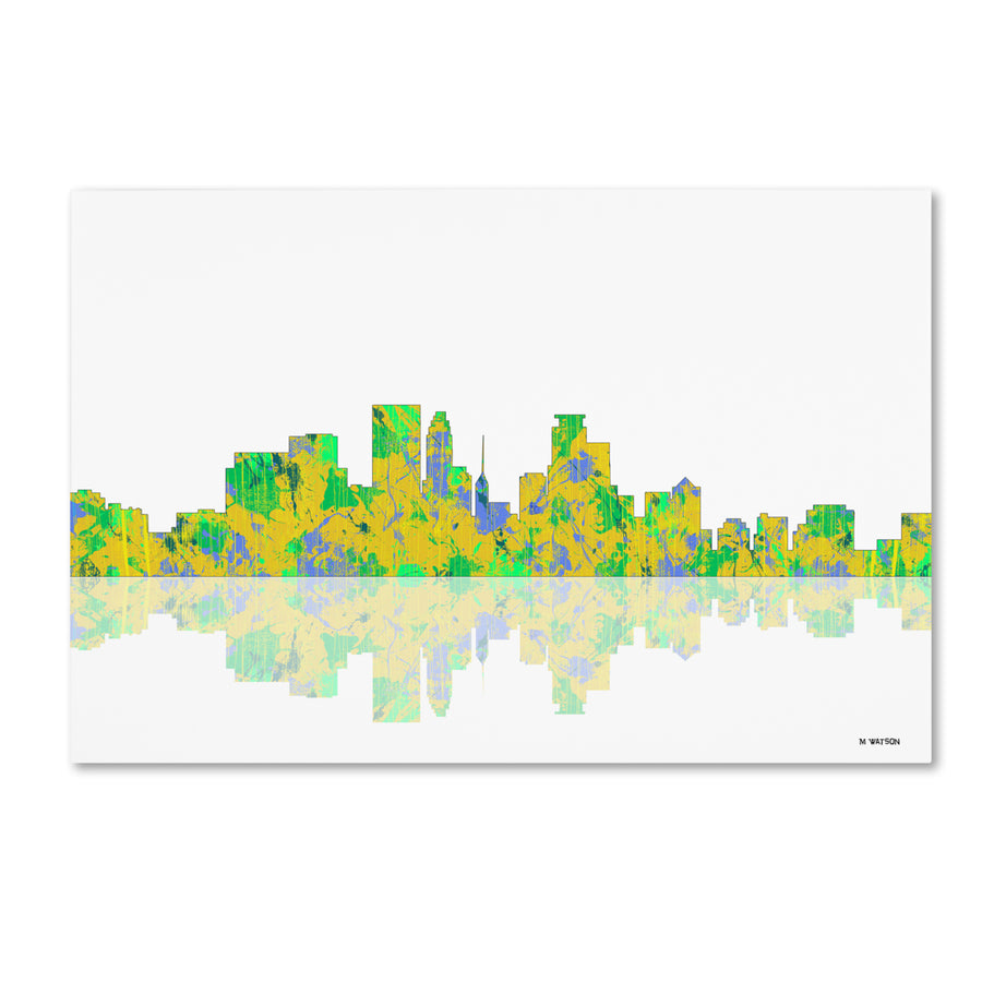 Marlene Watson Minneapolis Minnesota Skyline Canvas Art 16 x 24 Image 1