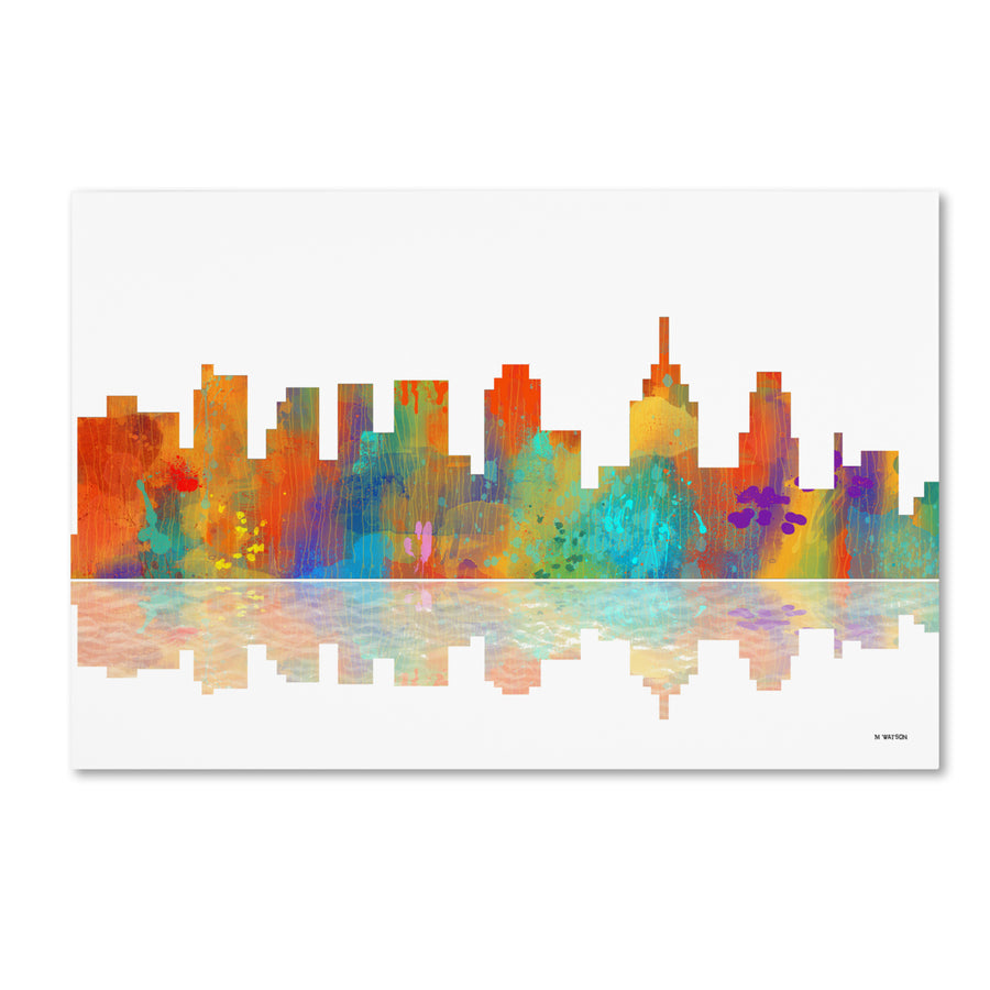 Marlene Watson Philadelphia Pennsylvania Skyline II Canvas Art 16 x 24 Image 1