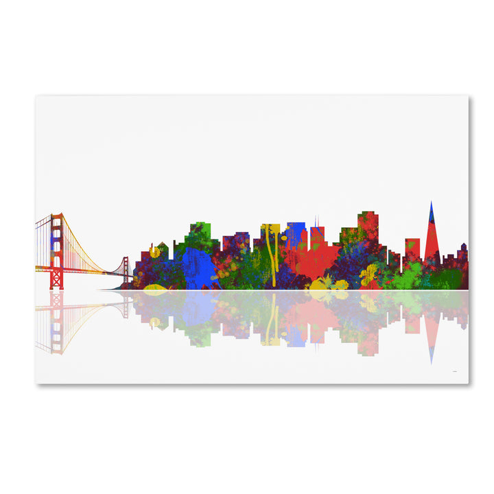 Marlene Watson San Francisco California Skyline II Canvas Art 16 x 24 Image 1
