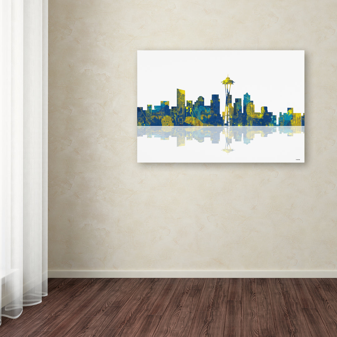 Marlene Watson Seattle Washington Skyline II Canvas Art 16 x 24 Image 3