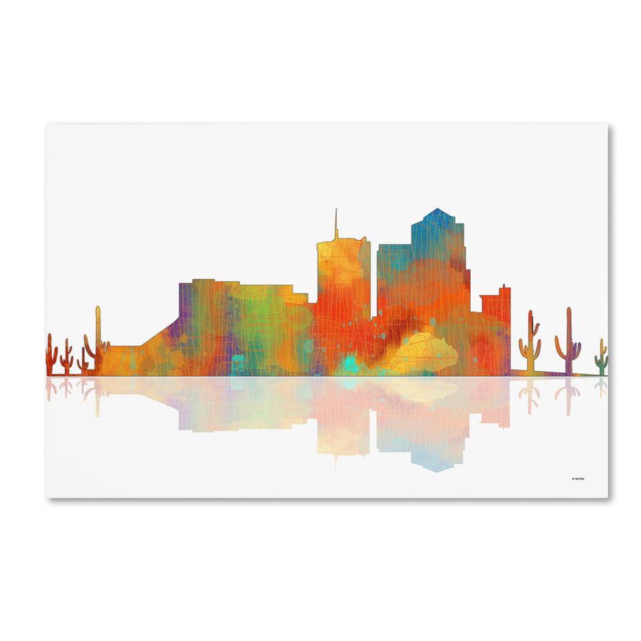 Marlene Watson Tuscon Arizona Skyline Canvas Art 16 x 24 Image 1