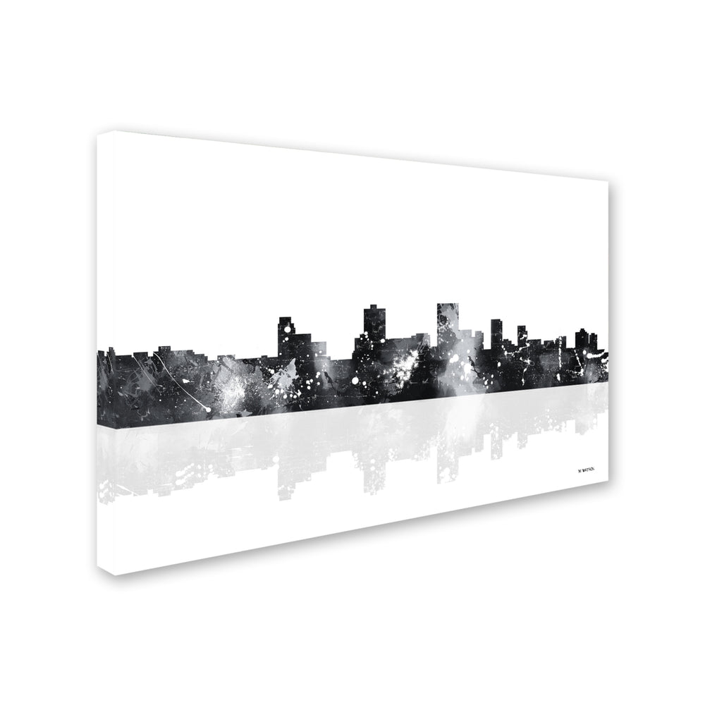 Marlene Watson Anchorage Alaska Skyline BG-1 Canvas Art 16 x 24 Image 2