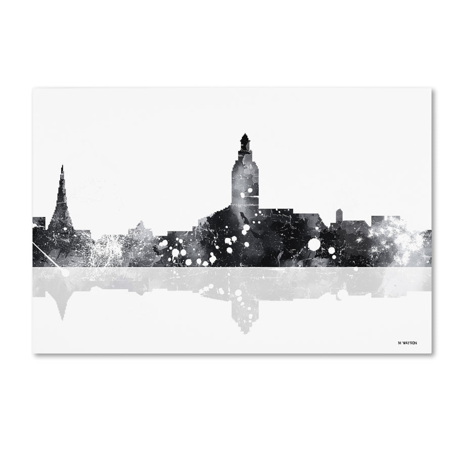 Marlene Watson Annapolis Maryland Skyline BG-1 Canvas Art 16 x 24 Image 1