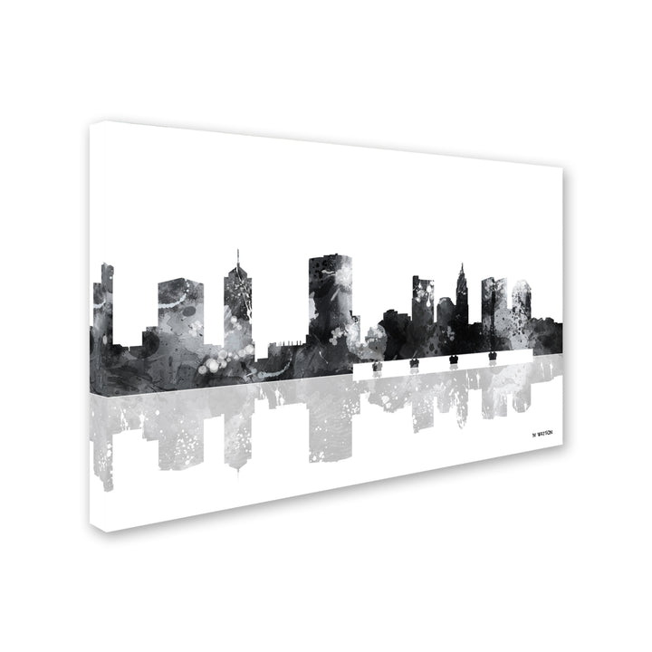 Marlene Watson Columbus Ohio Skyline BG-1 Canvas Art 16 x 24 Image 2