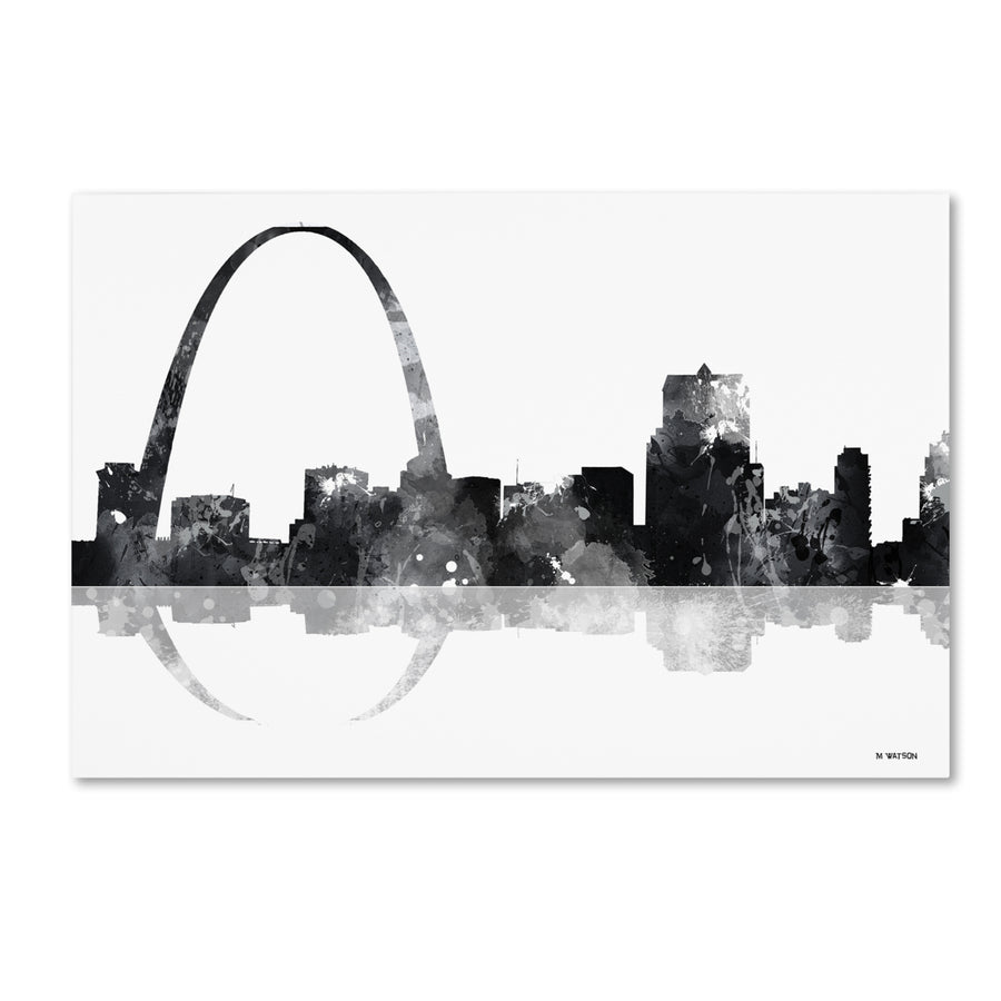 Marlene Watson Gateway Arch St Louis MO Skyline BG-1 Canvas Art 16 x 24 Image 1