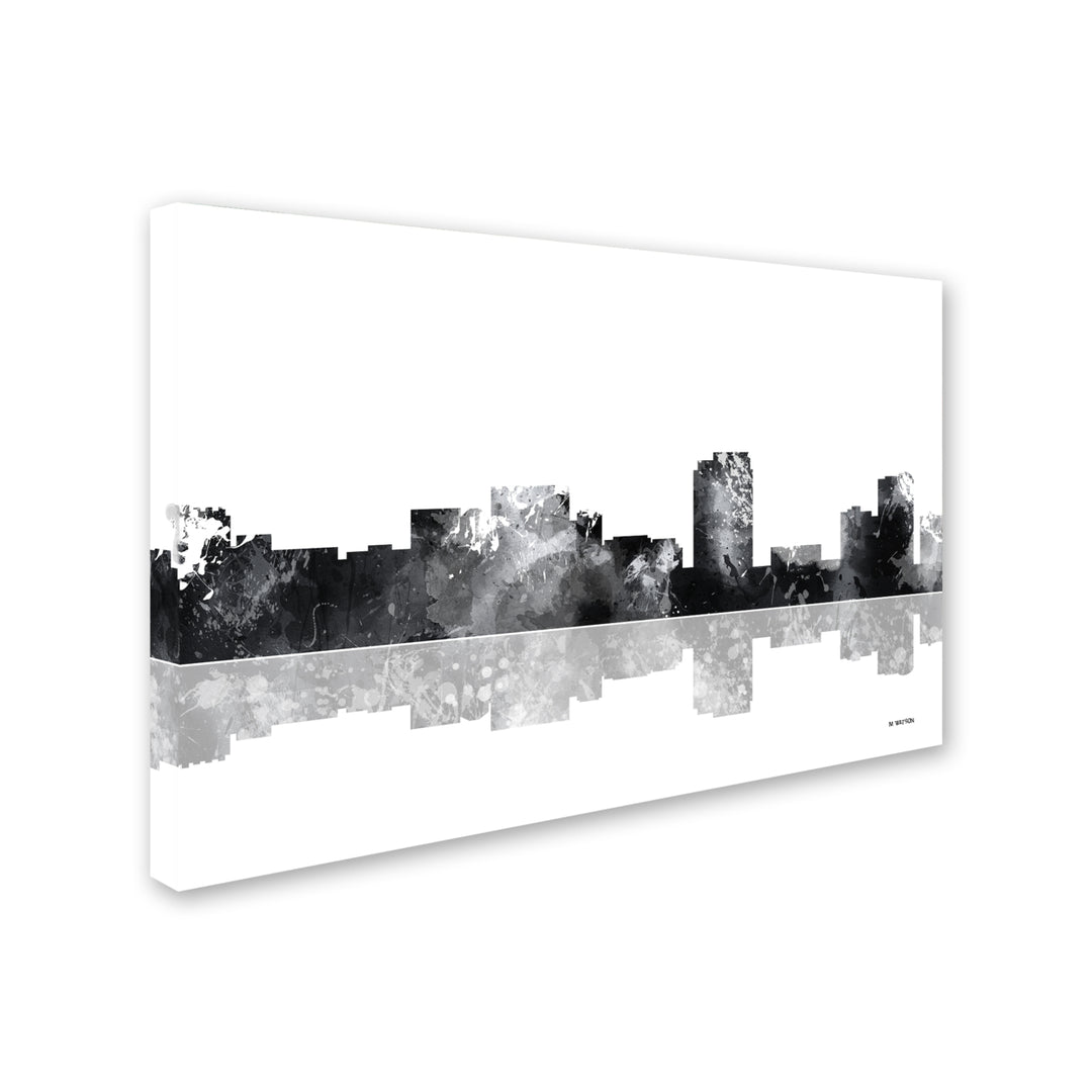 Marlene Watson Honolulu Hawaii Skyline BG-1 Canvas Art 16 x 24 Image 2