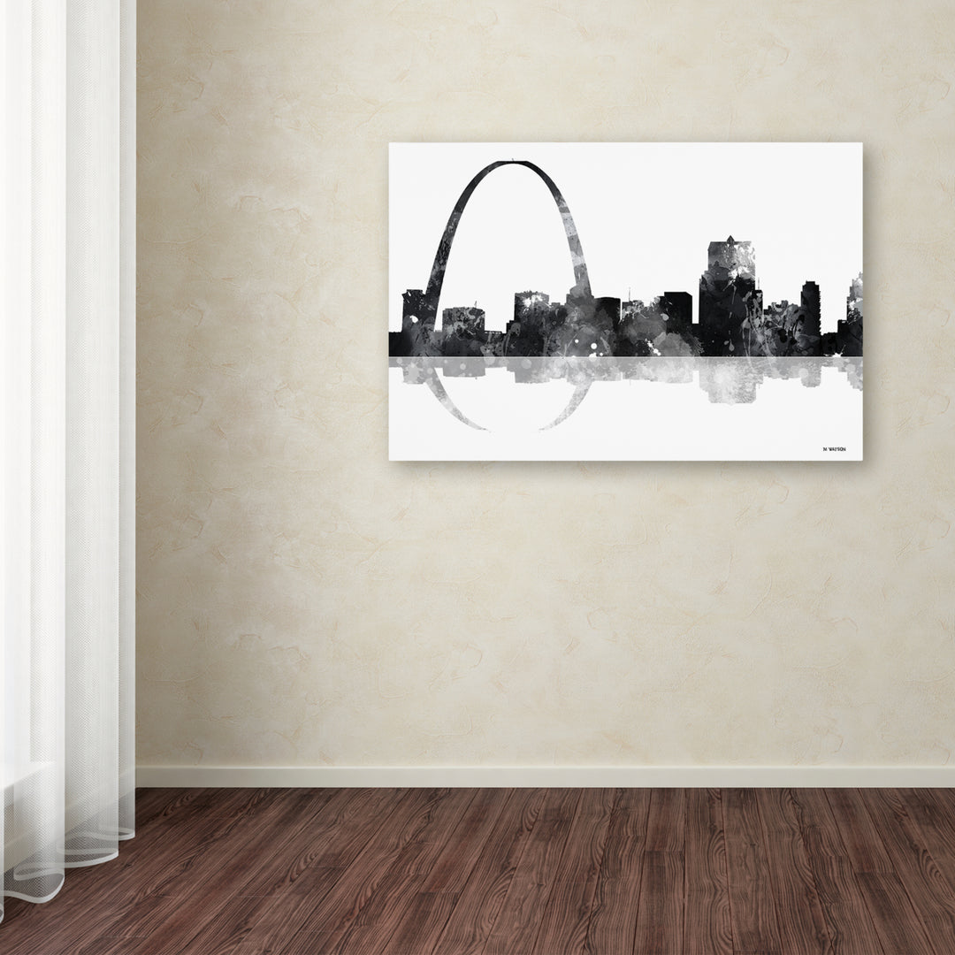 Marlene Watson Gateway Arch St Louis MO Skyline BG-1 Canvas Art 16 x 24 Image 3