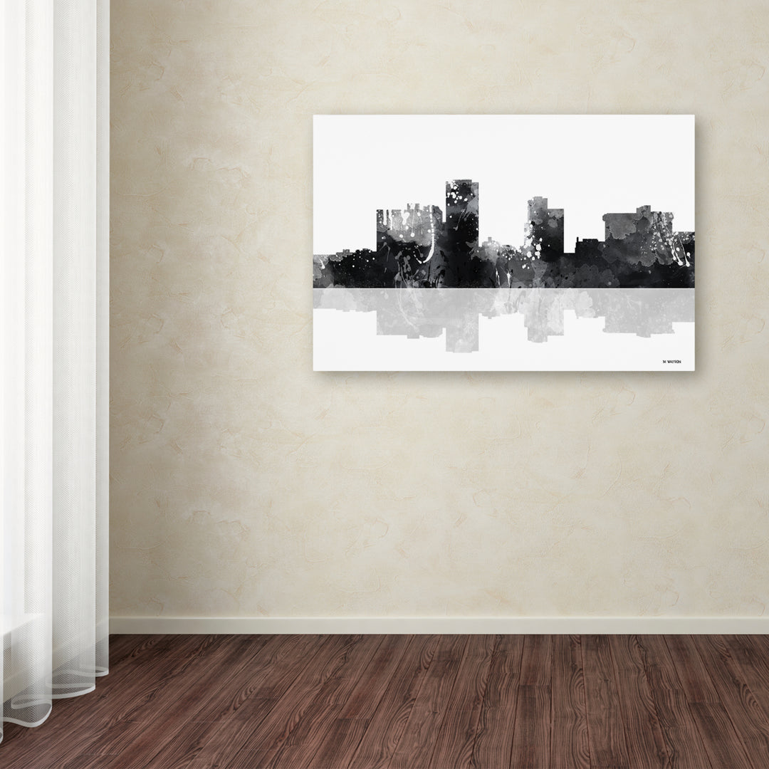 Marlene Watson Little Rock Arkansas Skyline BG-1 Canvas Art 16 x 24 Image 3