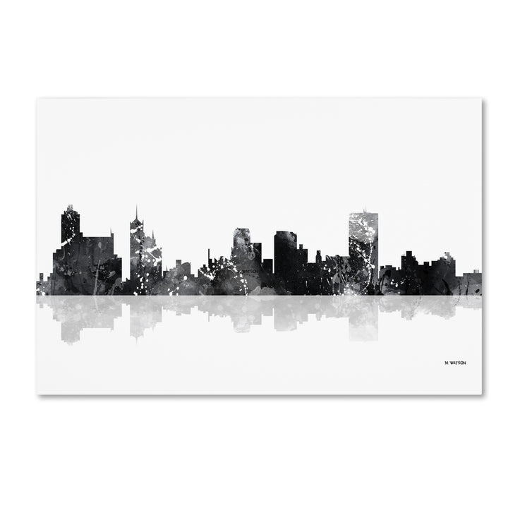 Marlene Watson Memphis Tennessee Skyline BG-1 Canvas Art 16 x 24 Image 1