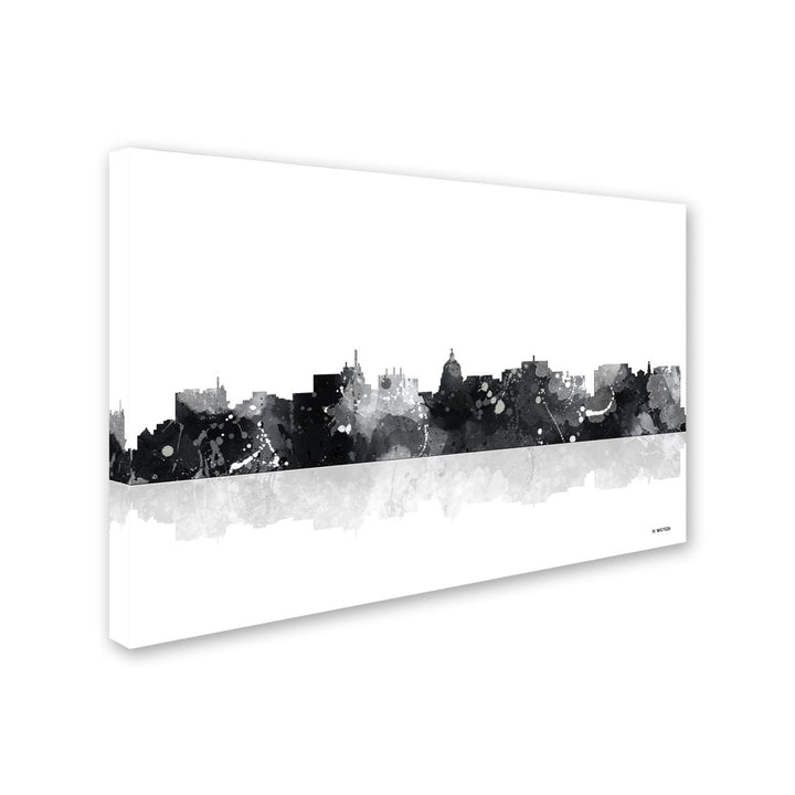 Marlene Watson Madison Wisconsin Skyline BG-1 Canvas Art 16 x 24 Image 2