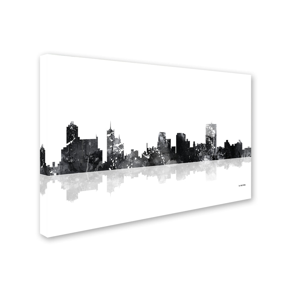 Marlene Watson Memphis Tennessee Skyline BG-1 Canvas Art 16 x 24 Image 2