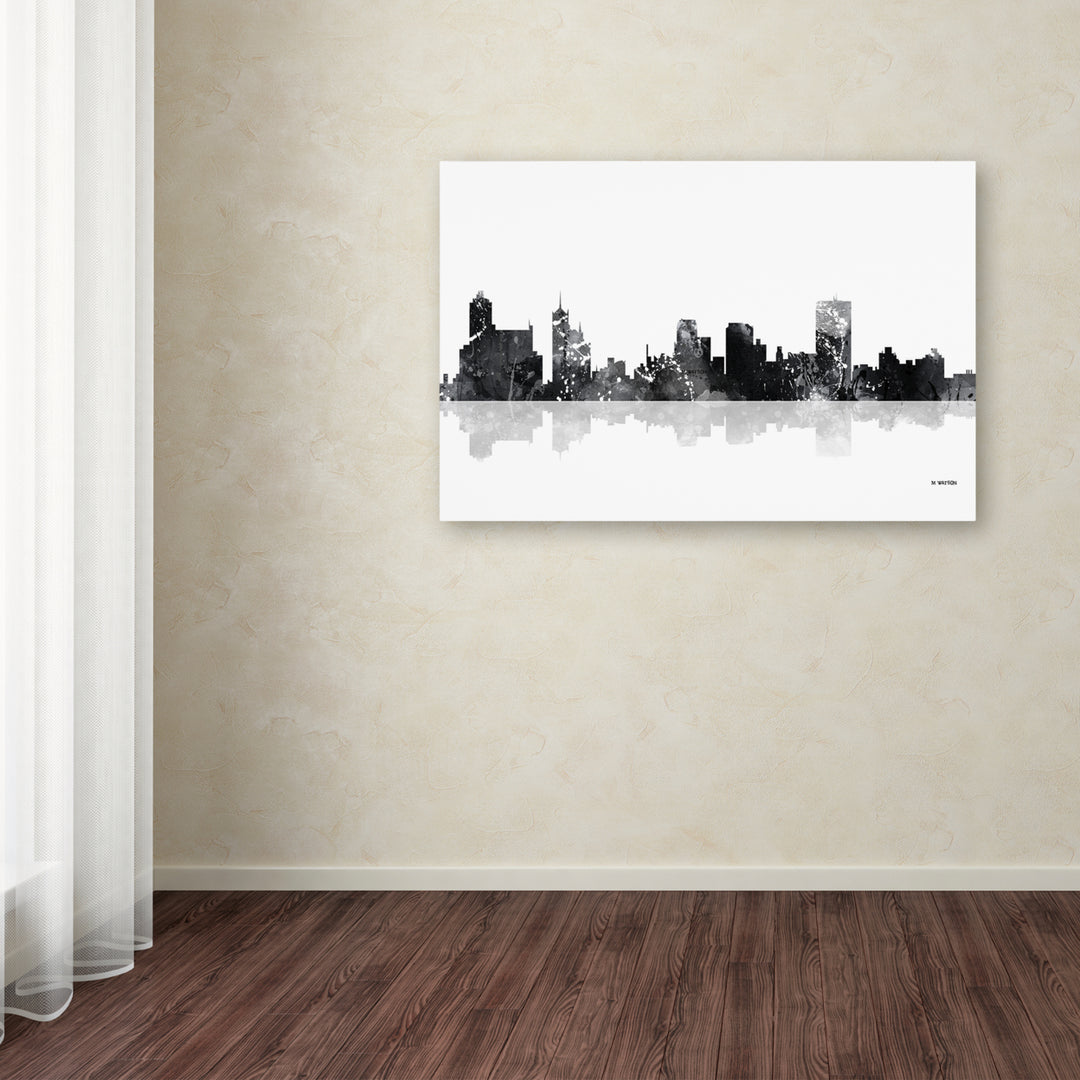 Marlene Watson Memphis Tennessee Skyline BG-1 Canvas Art 16 x 24 Image 3