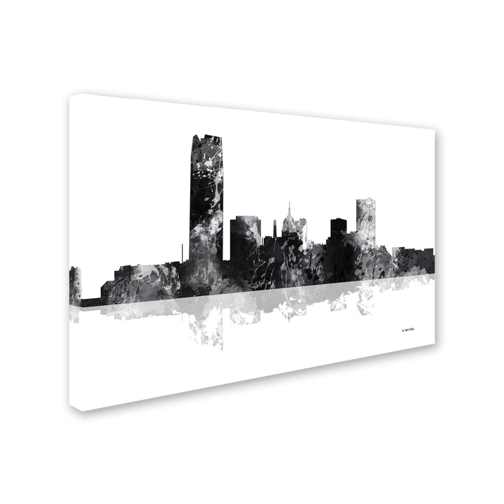 Marlene Watson Oklahoma City Oklahoma Skyline BG-1 Canvas Art 16 x 24 Image 2