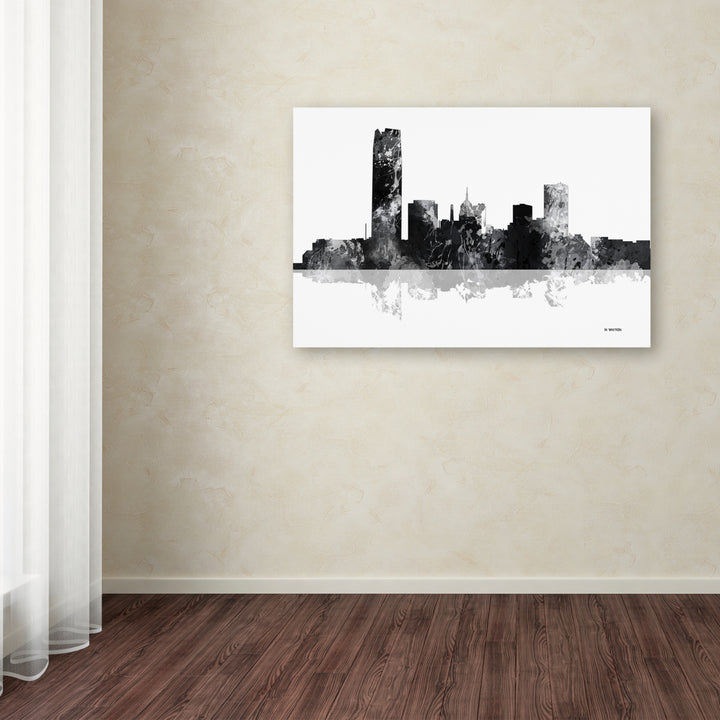 Marlene Watson Oklahoma City Oklahoma Skyline BG-1 Canvas Art 16 x 24 Image 3