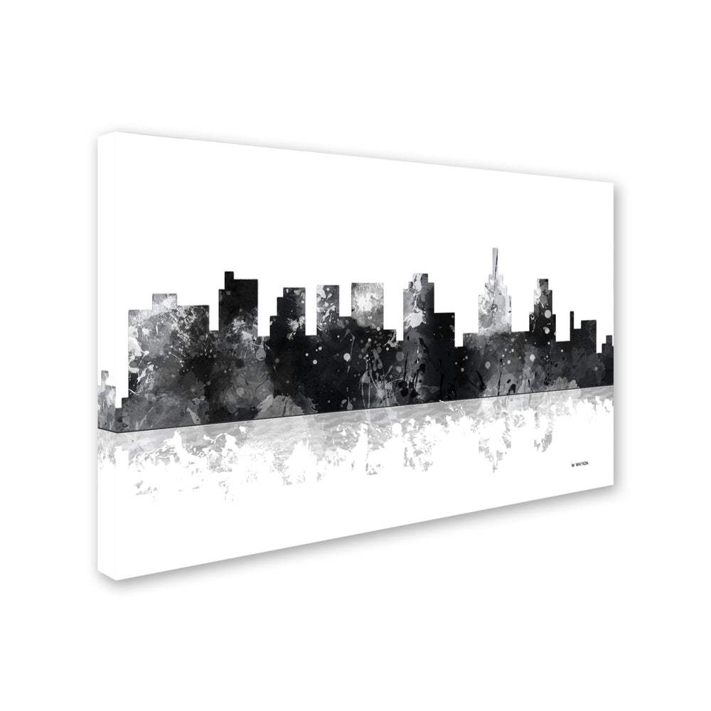 Marlene Watson Philadelphia Skyline BG-1 Canvas Art 16 x 24 Image 2