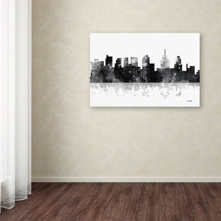 Marlene Watson Philadelphia Skyline BG-1 Canvas Art 16 x 24 Image 3