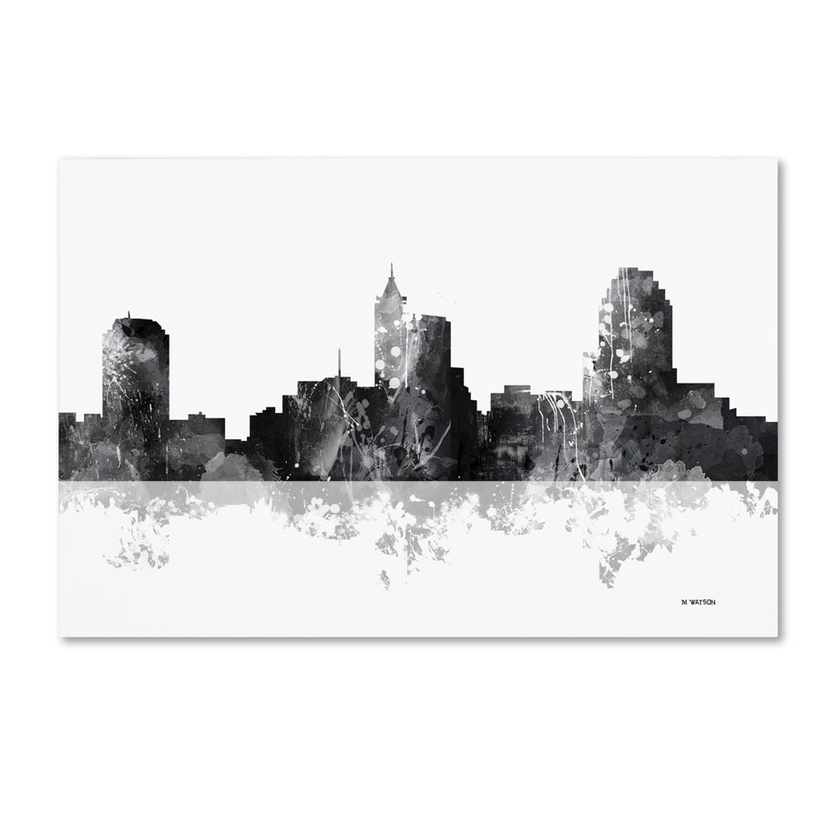 Marlene Watson Raleigh North Carolina Skyline BG-1 Canvas Art 16 x 24 Image 1