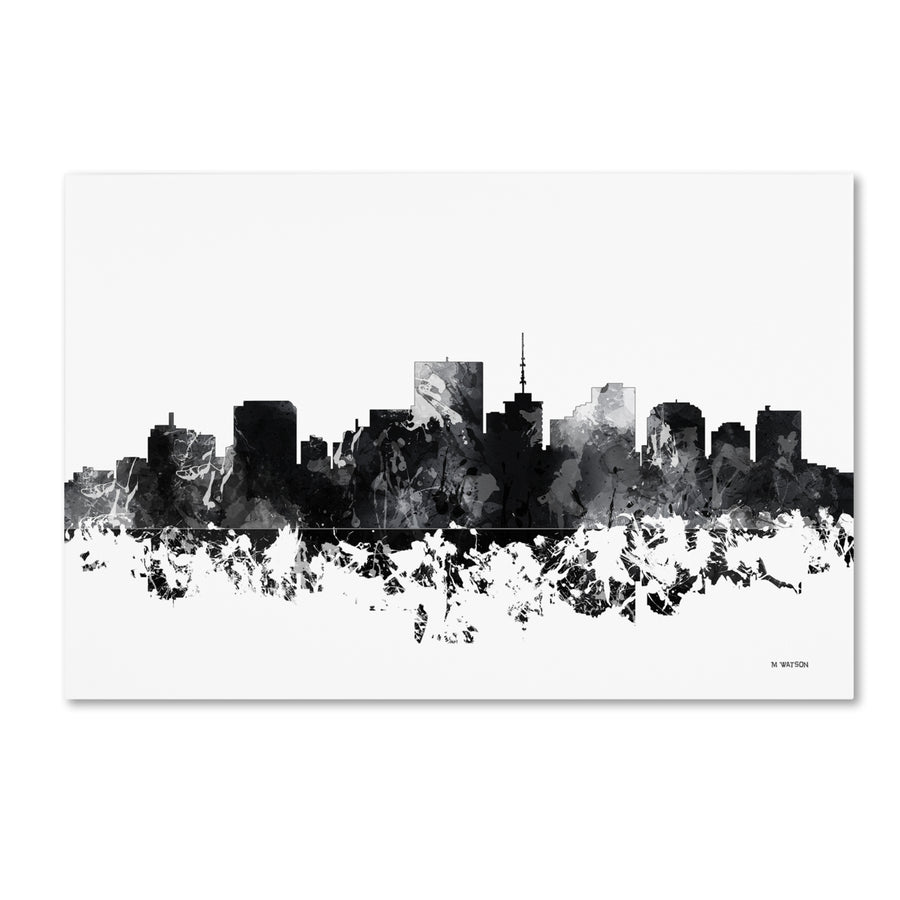 Marlene Watson Richmond Virginia Skyline BG-1 Canvas Art 16 x 24 Image 1