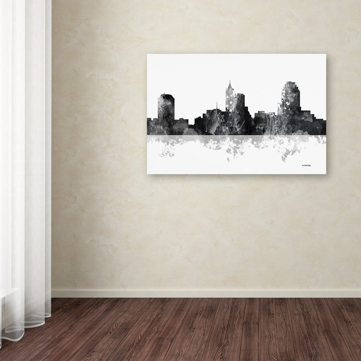 Marlene Watson Raleigh North Carolina Skyline BG-1 Canvas Art 16 x 24 Image 3