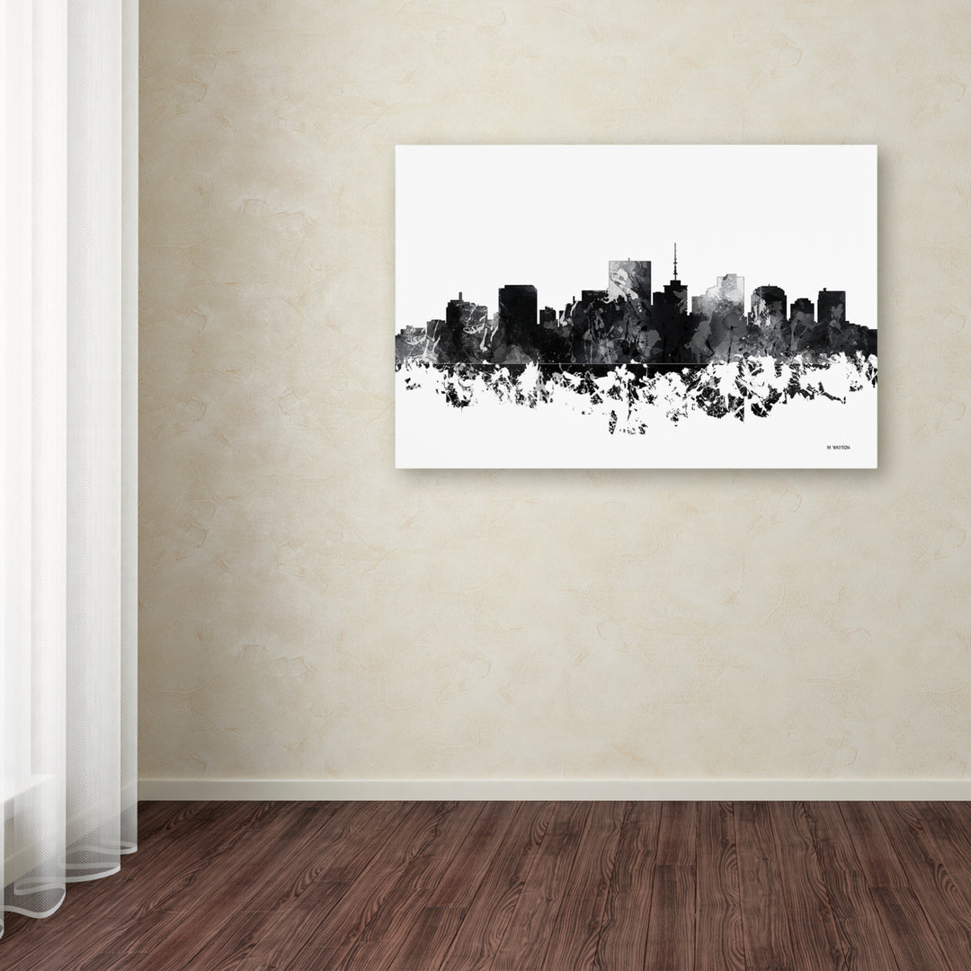 Marlene Watson Richmond Virginia Skyline BG-1 Canvas Art 16 x 24 Image 3