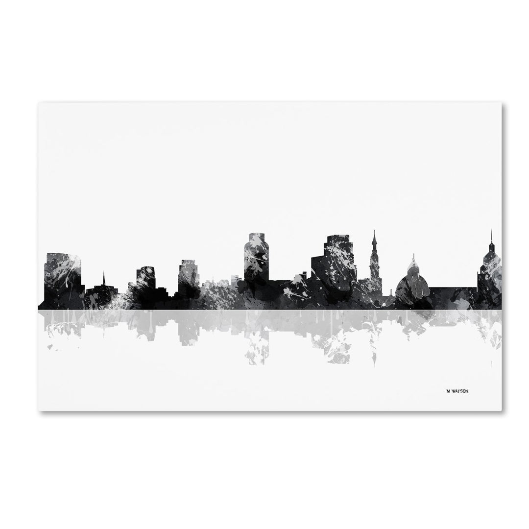 Marlene Watson Sacramento California Skyline BG-1 Canvas Art 16 x 24 Image 1