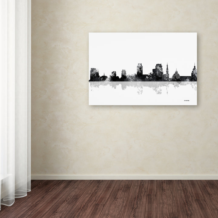 Marlene Watson Sacramento California Skyline BG-1 Canvas Art 16 x 24 Image 3