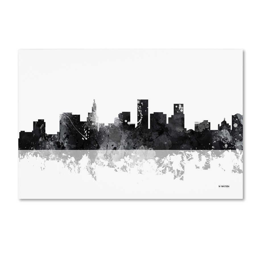 Marlene Watson St Paul Minnesota Skyline BG-1 Canvas Art 16 x 24 Image 1