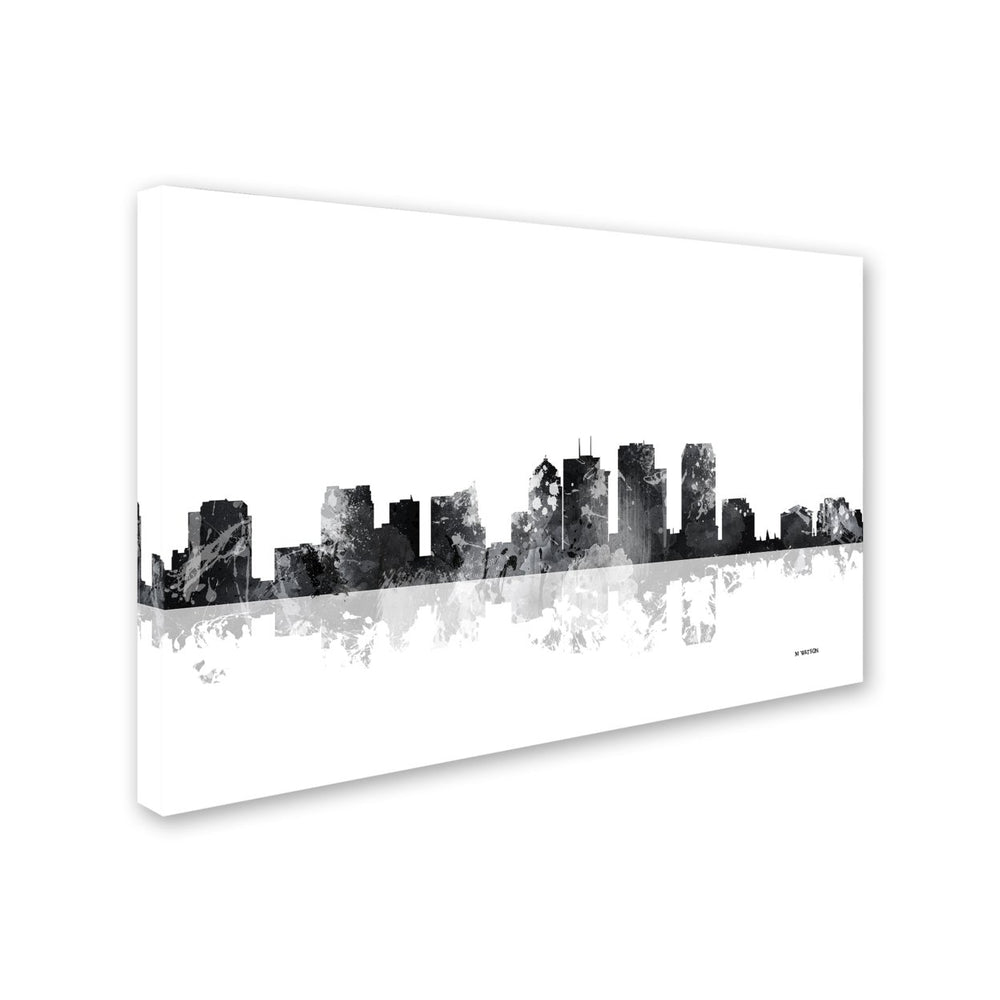 Marlene Watson Tampa Florida Skyline BG-1 Canvas Art 16 x 24 Image 2