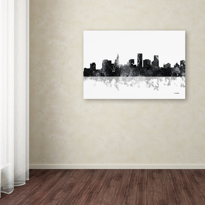 Marlene Watson St Paul Minnesota Skyline BG-1 Canvas Art 16 x 24 Image 3