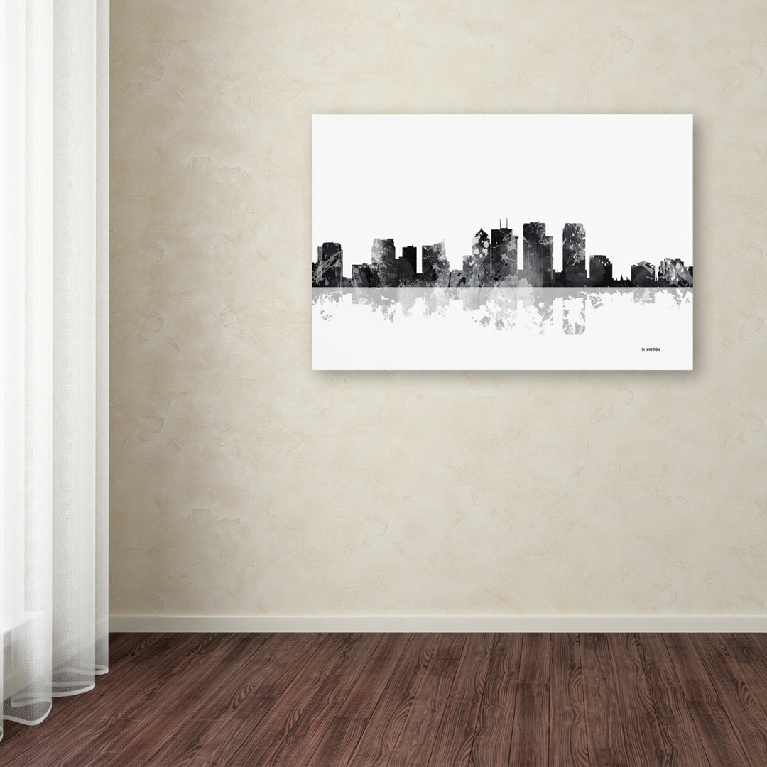 Marlene Watson Tampa Florida Skyline BG-1 Canvas Art 16 x 24 Image 3