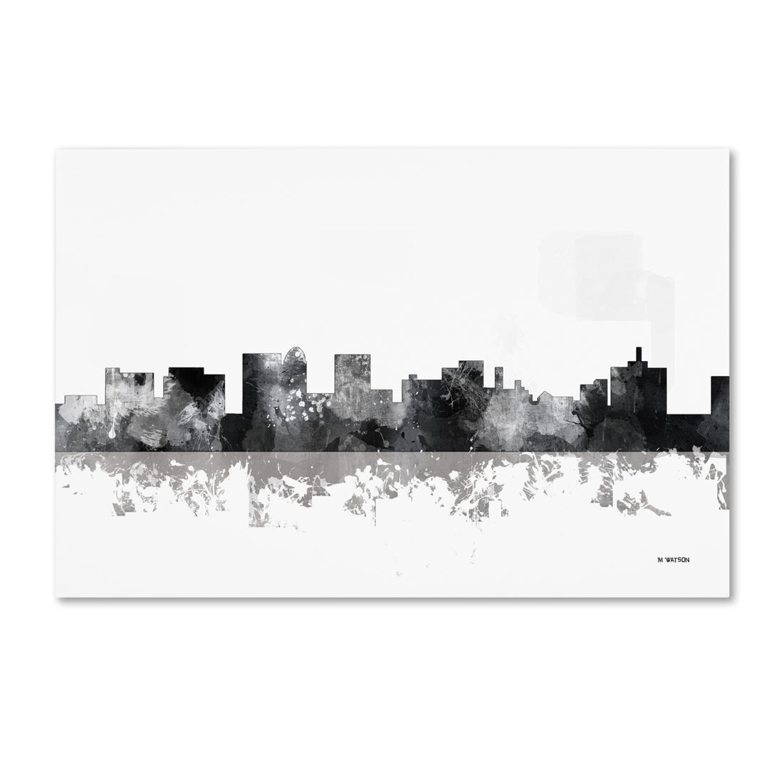 Marlene Watson Topeka Kansas Skyline BG-1 Canvas Art 16 x 24 Image 1