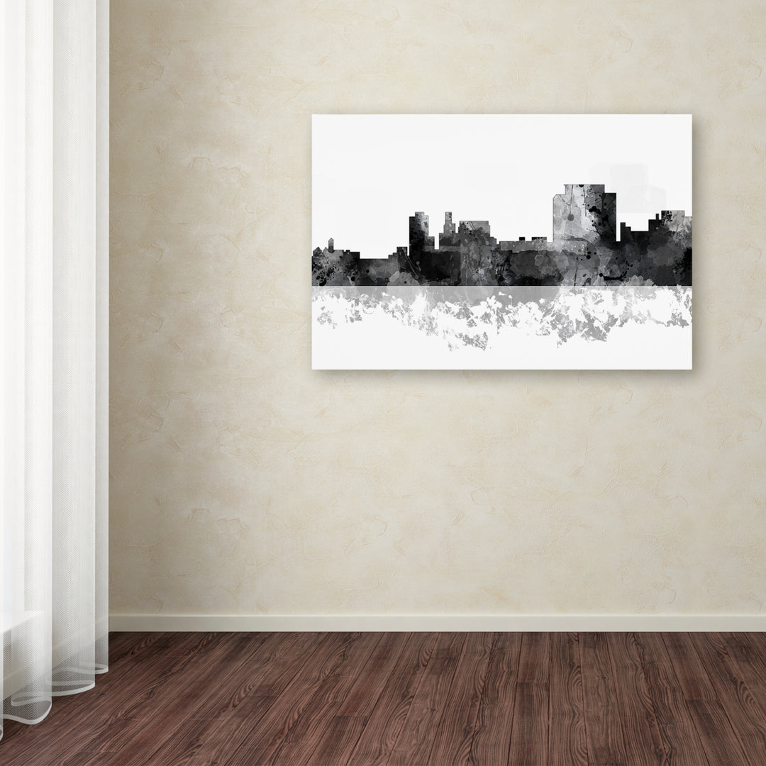 Marlene Watson Trenton Jersey Skyline BG-1 Canvas Art 16 x 24 Image 3