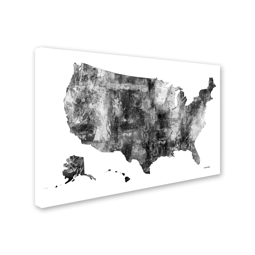 Marlene Watson USA Map BG-1 Canvas Art 16 x 24 Image 2