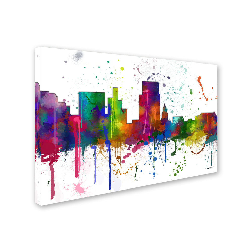 Marlene Watson Boise Idaho Skyline Mclr-1 Canvas Art 16 x 24 Image 2