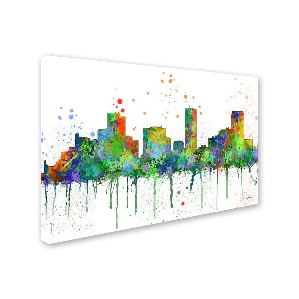 Marlene Watson Denver Colorado Skyline Mclr-1 Canvas Art 16 x 24 Image 2