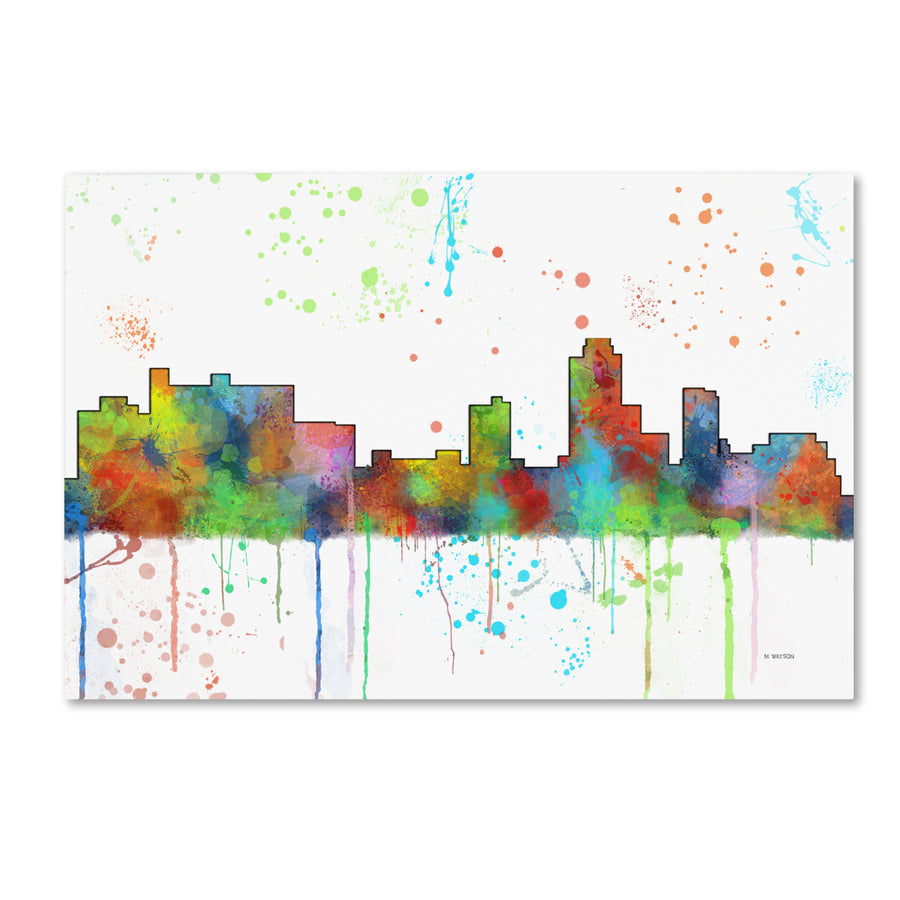 Marlene Watson Brunswick NJ Skyline Mclr-1 Canvas Art 16 x 24 Image 1