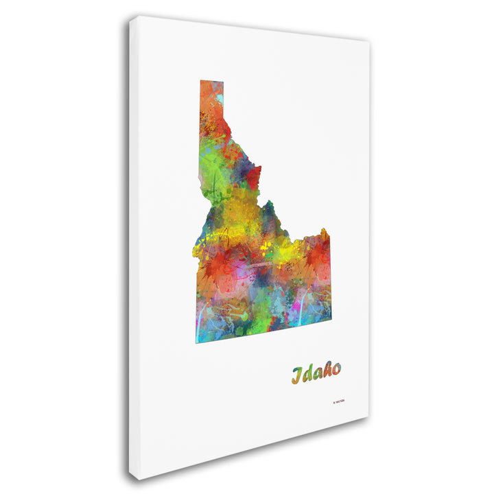 Marlene Watson Idaho State Map-1 Canvas Art 16 x 24 Image 2