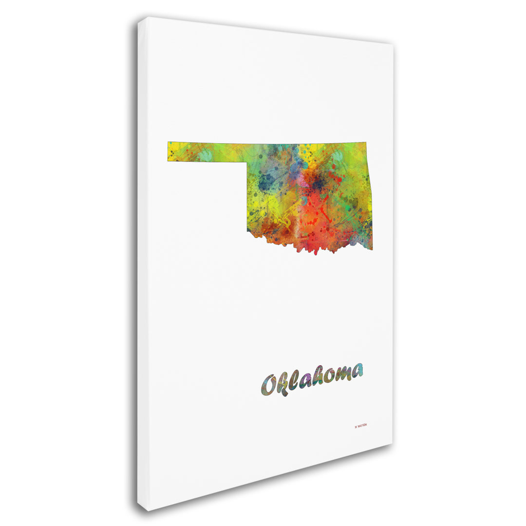 Marlene Watson Oklahoma State Map-1 Canvas Art 16 x 24 Image 2