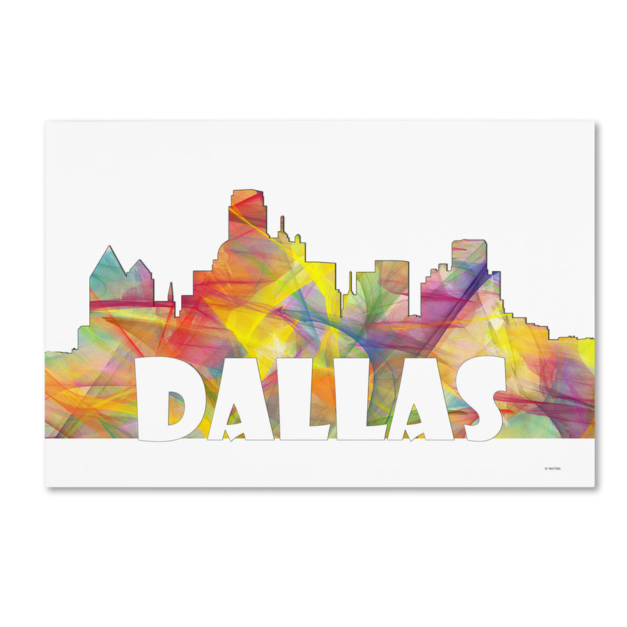 Marlene Watson Dallas Texas Skyline Mclr-2 Canvas Art 16 x 24 Image 1