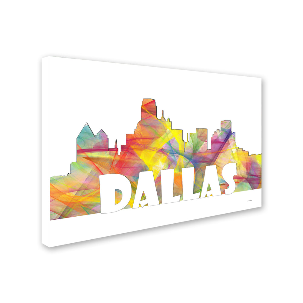 Marlene Watson Dallas Texas Skyline Mclr-2 Canvas Art 16 x 24 Image 2