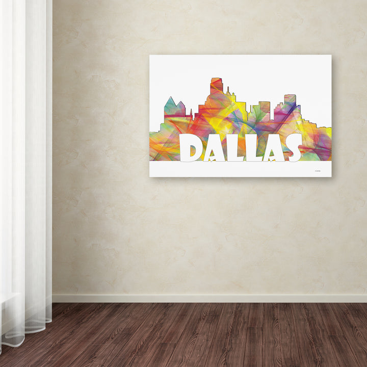 Marlene Watson Dallas Texas Skyline Mclr-2 Canvas Art 16 x 24 Image 3