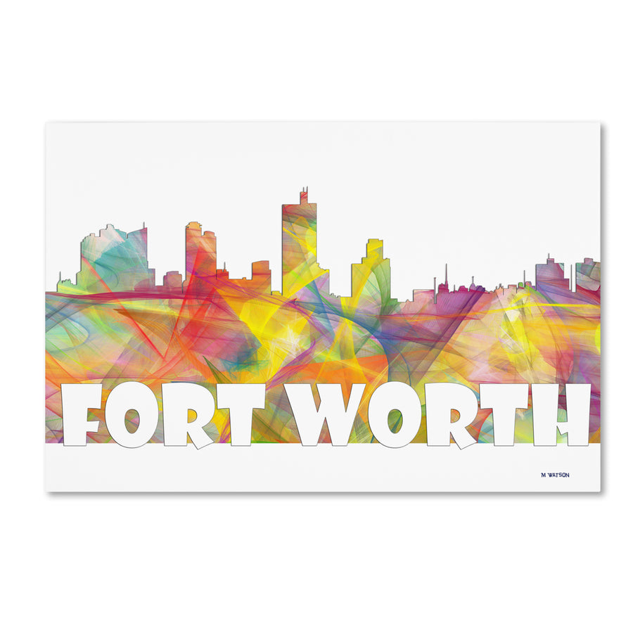 Marlene Watson Fort Worth Texas Skyline Mclr-2 Canvas Art 16 x 24 Image 1