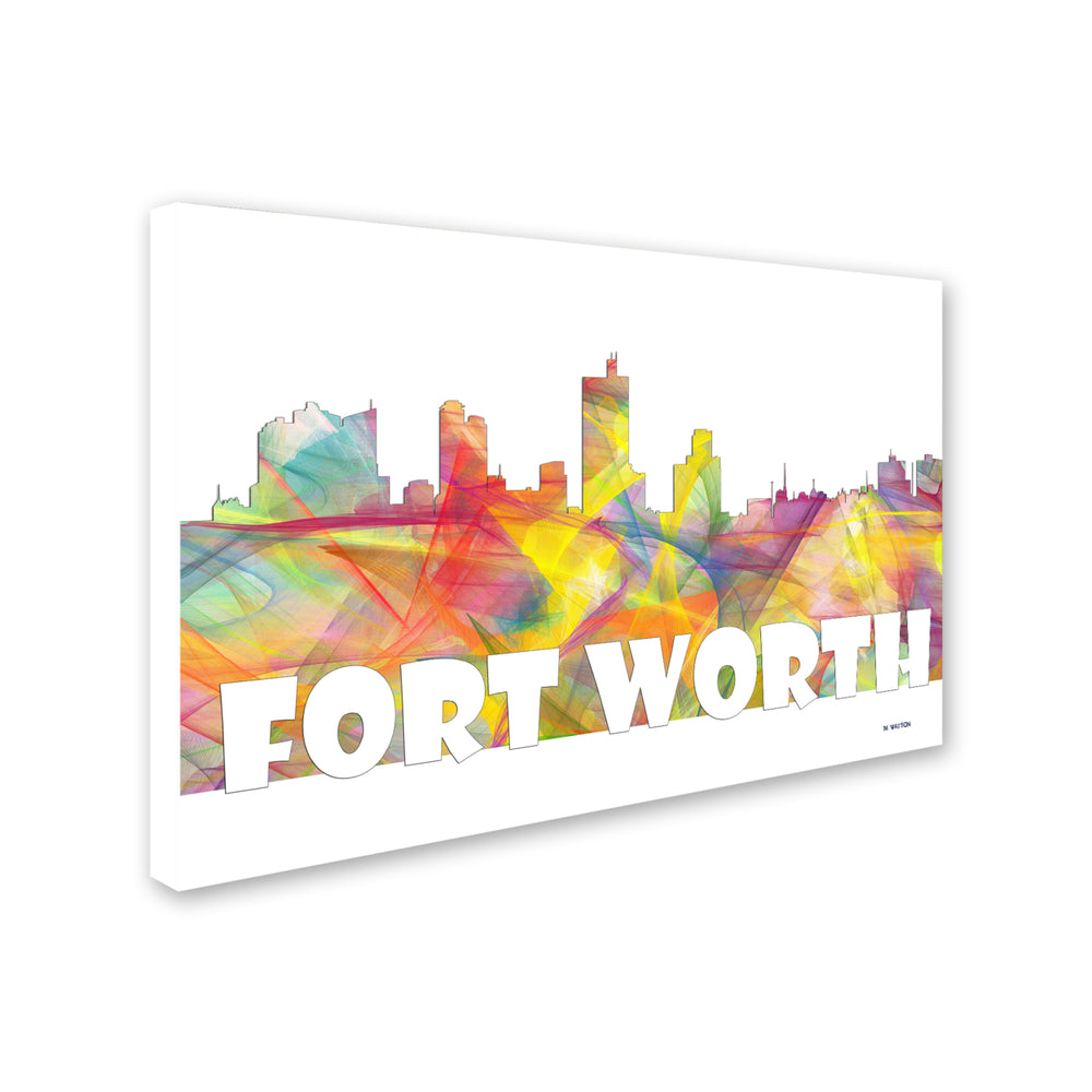 Marlene Watson Fort Worth Texas Skyline Mclr-2 Canvas Art 16 x 24 Image 2