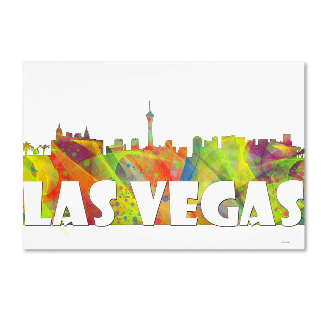 Marlene Watson Las Vegas Nevada Skyline Mclr-2 Canvas Art 16 x 24 Image 1
